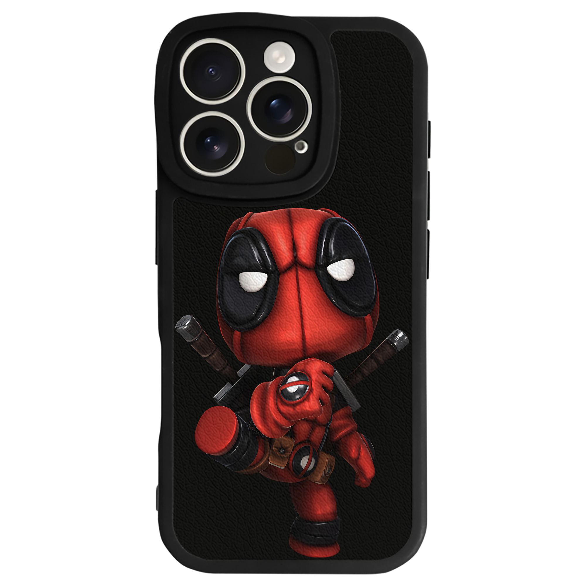 （画像用） Deadpool デッドプール 【iPhone 16シリーズ対応】シリコンスマホケース（レザー調） 材質：シリコン